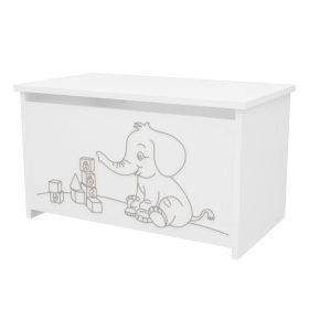 Timba Játéktároló láda – Fehér/Elefánt