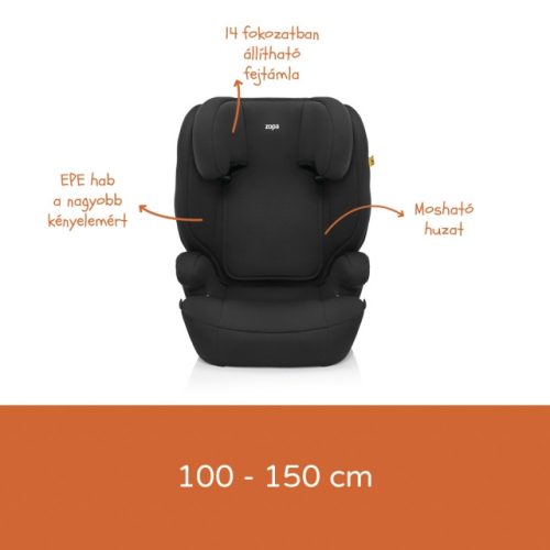 ZOPA Beta i-Size gyerekülés 100-150cm - Fekete