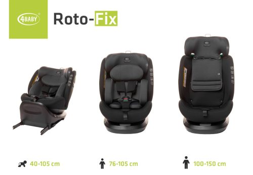 4Baby Roto-Fix 40-150 cm biztonsági gyerekülés - Graphite