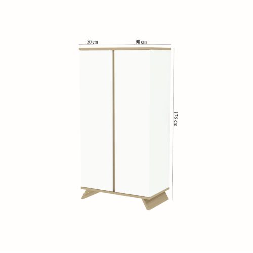Sienna White 2 osztású szekrény