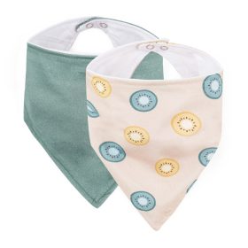   PETITE&MARS Nyálkendő Luke 2 db Beige Kiwis&Misty Green 3hó+