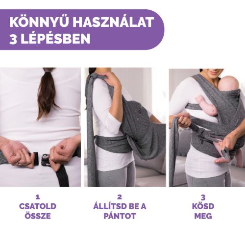 Chicco Boppy ® Comfyfit™ Evolution hordozókendő 3,5 kg -15 kg - Blue