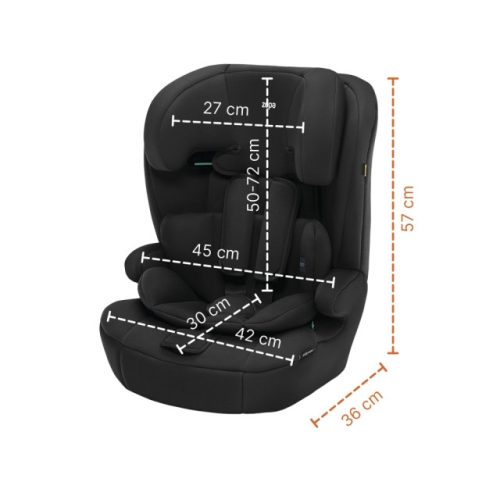 ZOPA Alfa i-Size ISOFIX gyerekülés 76-150cm Fekete