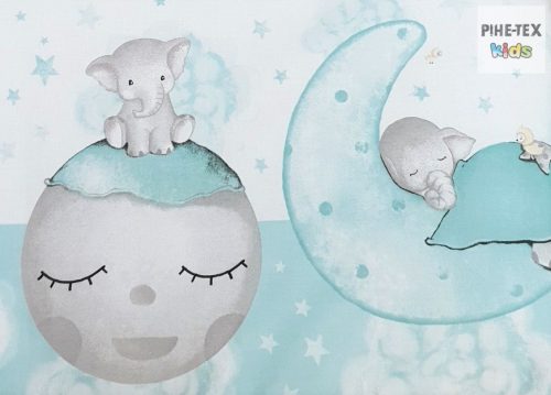 Pihetex Bébi elefánt, zöld- 3- részes babaágynemű szett (582/Z)