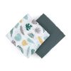 PETITE&MARS Bambusz muszlin 2db-os pelenka szett Misty Green Leaves, 120 x 120 cm