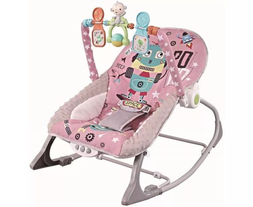 CHIPOLINO BABY SPA REZGŐ-ZENÉLŐ PIHENŐSZÉK 9 KG-IG - PINK