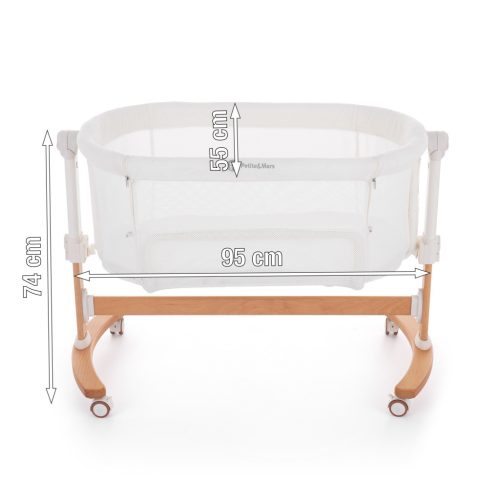 PETITE&MARS Glory 2in1 Állítható gyerekágy ringató funkcióval  Mocha Beige