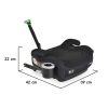 CANGAROO I-SWIFT ISOFIX ülésmagasító 125-150cm pohártartóval, hevederrel fekete