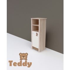   Todi Teddy – keskeny nyitott polcos + 1 ajtós szekrény # 140 cm magas