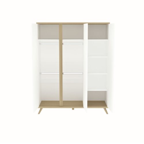 Sienna White 3 osztású szekrény