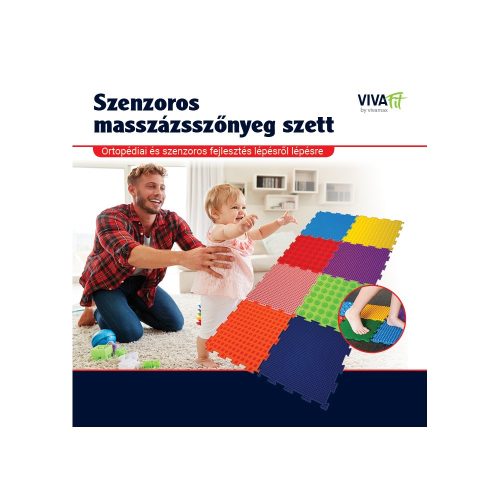 VivaFit Szenzoros masszázsszőnyeg szett (8 darabos)  GYVSZMSZ
