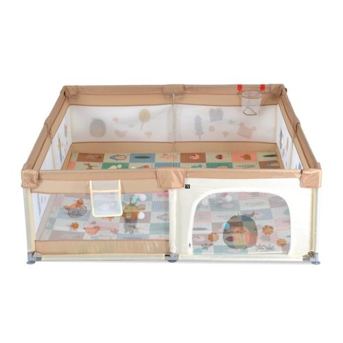 MONI GAMEZONE járóka szőnyeggel, 60 labdával 150x200 BÉZS