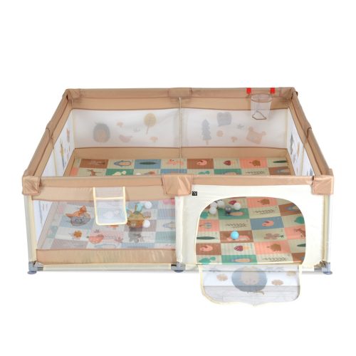 MONI GAMEZONE járóka szőnyeggel, 60 labdával 150x200 BÉZS