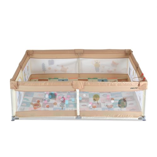 MONI GAMEZONE járóka szőnyeggel, 60 labdával 150x200 BÉZS