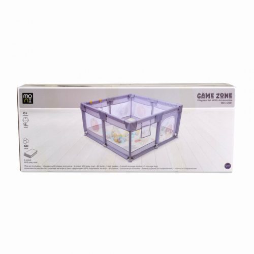 MONI GAMEZONE járóka szőnyeggel, 60 labdával 180x200 BÉZS