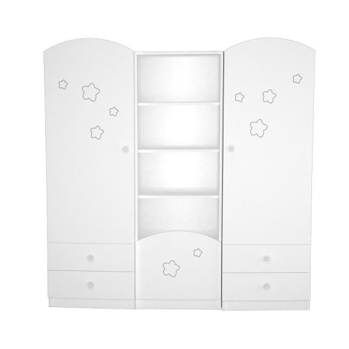 Timba Félix Álló szekrény balos – Fehér/Csillagos