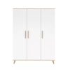 Flip White and Oak 3 osztású szekrény