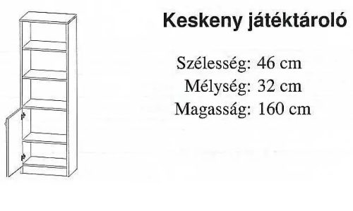 Faktum Mia fehér Keskeny nyitott tároló 