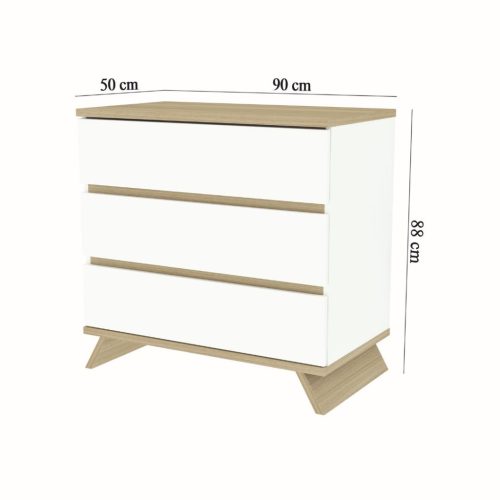 Sienna White komód + pelenkázó toldalék
