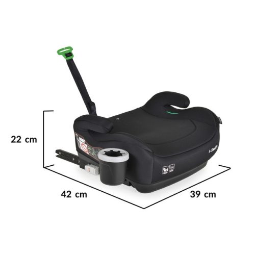 CANGAROO I-SWIFT ISOFIX ülésmagasító 125-150cm pohártartóval, hevederrel Szürke