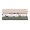 PETITE&MARS Bambusz muszlin 3db-os pelenka szett Moussy Llama Vibes , 68 x 68 cm