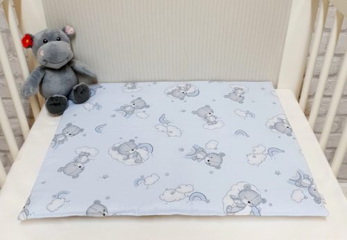 Pihe-Tex 4 részes babaágynemű szett Szivárványos maci kék (708/K)