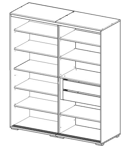 Cube 2 – gardróbszekrény - 160 cm