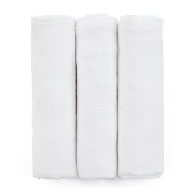   PETITE&MARS Bambusz muszlin 3db-os pelenka szett Moussy Total White, 68 x 68 cm