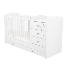 Timba Félix Kombinált 3 fiókos gyermekágy - Fehér