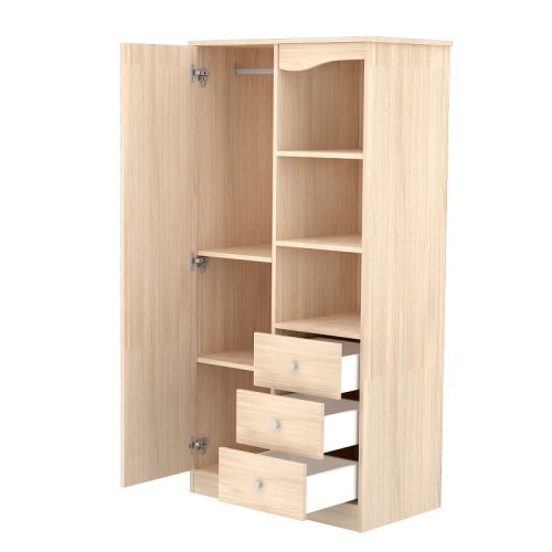 Timba Niki Egyajtós Háromfiókos állószekrény - Borostyán