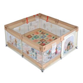   MONI GAMEZONE járóka szőnyeggel, 60 labdával 120x120 BÉZS