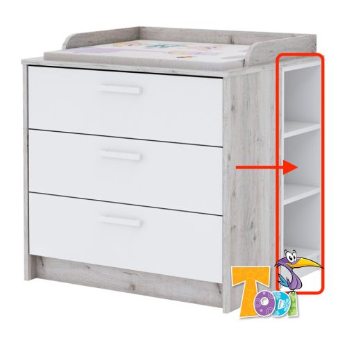 Todi Bee Nyitott polc pelenkázó toldalék alá