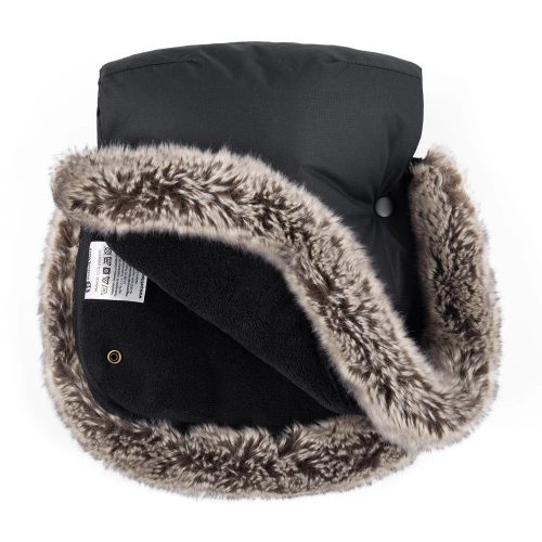 Petite&Mars Furry Kézmelegítő kesztyű babakocsira Forever Black