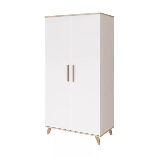 Flip White and Oak 2 osztású szekrény