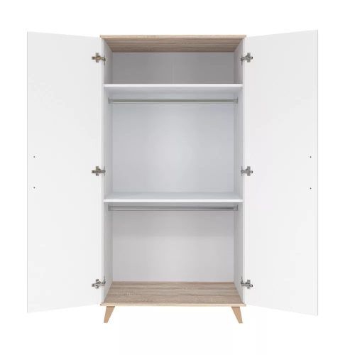 Flip White and Oak 2 osztású szekrény