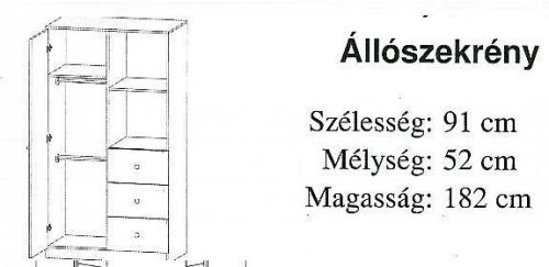 Faktum Mia fehér Nagyszekrény 