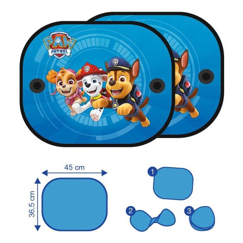 Mancs őrjárat árnyékoló 2db 44x36cm kék