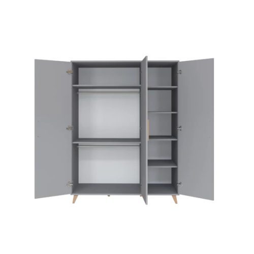 Flip Grey 3 osztású szekrény