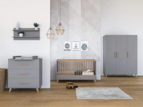 Flip Grey 3 osztású szekrény