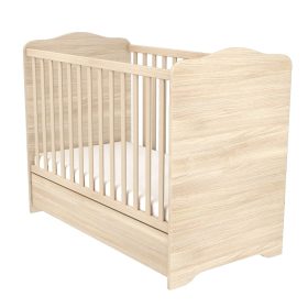   Timba Niki Kiságy zárt végű, ágyneműtartós 60×120 - Borostyán