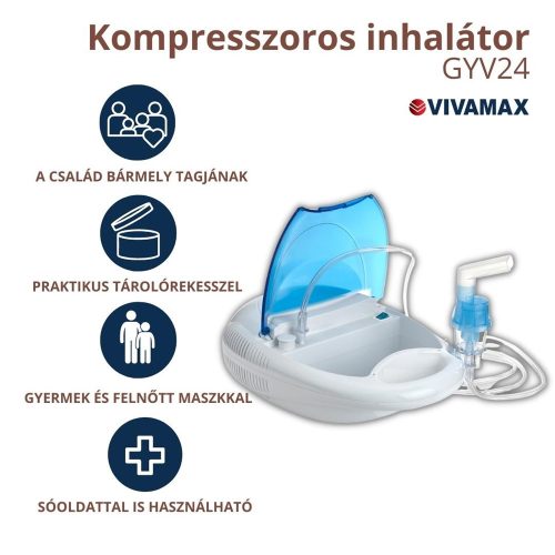 Vivamax Kompresszoros inhalátor tároló rekesszel GYV24