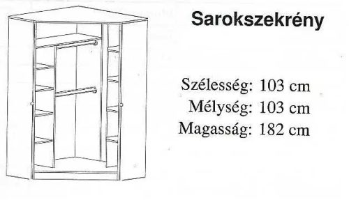 Faktum Mia fehér Sarokszekrény 