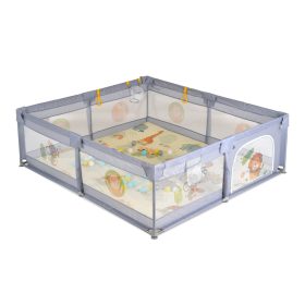   MONI GAMEZONE járóka szőnyeggel, 60 labdával 180x200 SZÜRKE
