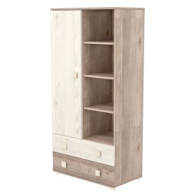   Timba Viki Egyajtós Kétfiókos állószekrény - Krém/Fűz