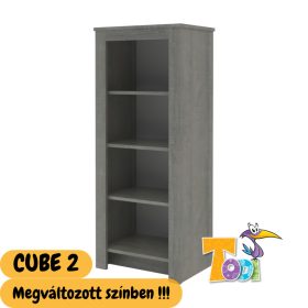Cube 2 – keskeny nyitott polcos szekrény (140 cm magas)