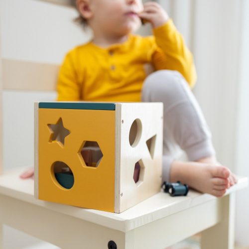 PETITE&MARS Fa formaválogató játék Gravity Wood of Mars 12hó+