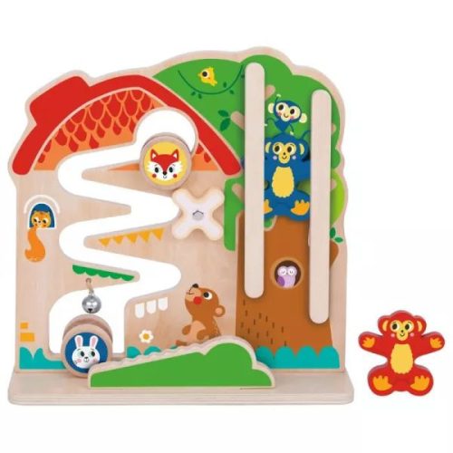 Tooky Toy: Erdei állatkás foglalkoztató tábla, fa