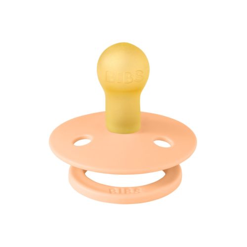 BIBS játszócumi – Colour natúr kaucsuk 0-6 hó barackvirág 1 db