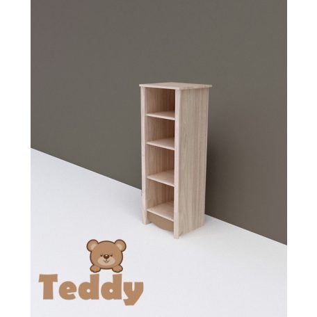 Todi Teddy – keskeny nyitott polcos szekrény # 140 cm magas