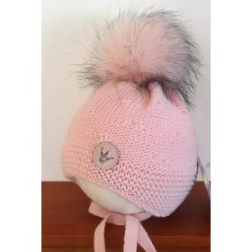 Minimanó téli kötött sapka (34-36) - rózsa korona